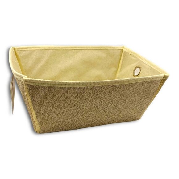 Essentials Fabric Storage Container Lot of 3 - Brown & Cream. NEW! - Picture 3 of 10